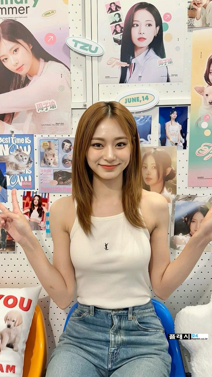 트와이스 쯔위  잡고 싶어지는 허리