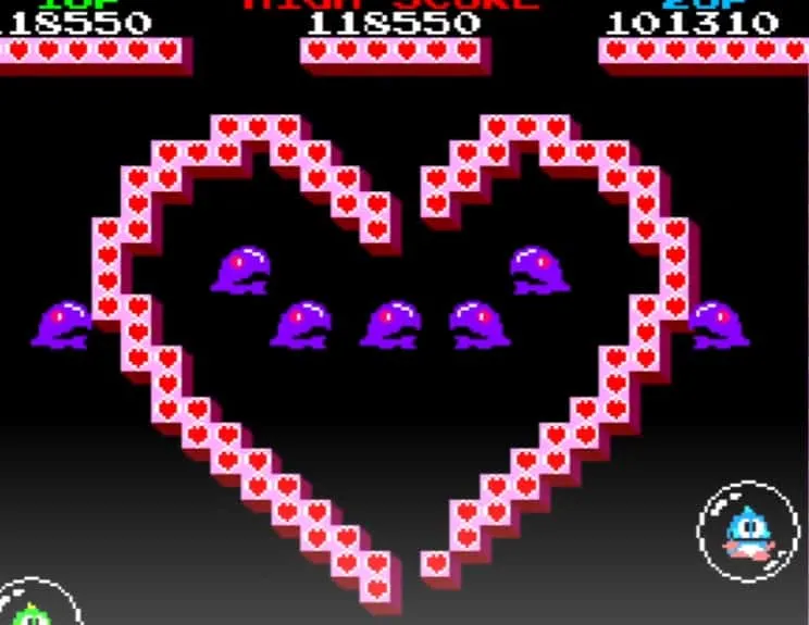 보글보글 1탄 게임하기 - Bubble Bobble 1